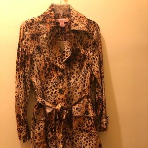 Bandolino Cheetah Print Trench Coat
